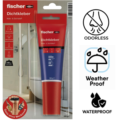 FISCHER WET AREA ADHESIVE SEALANT 80ML ODORLESS 545862